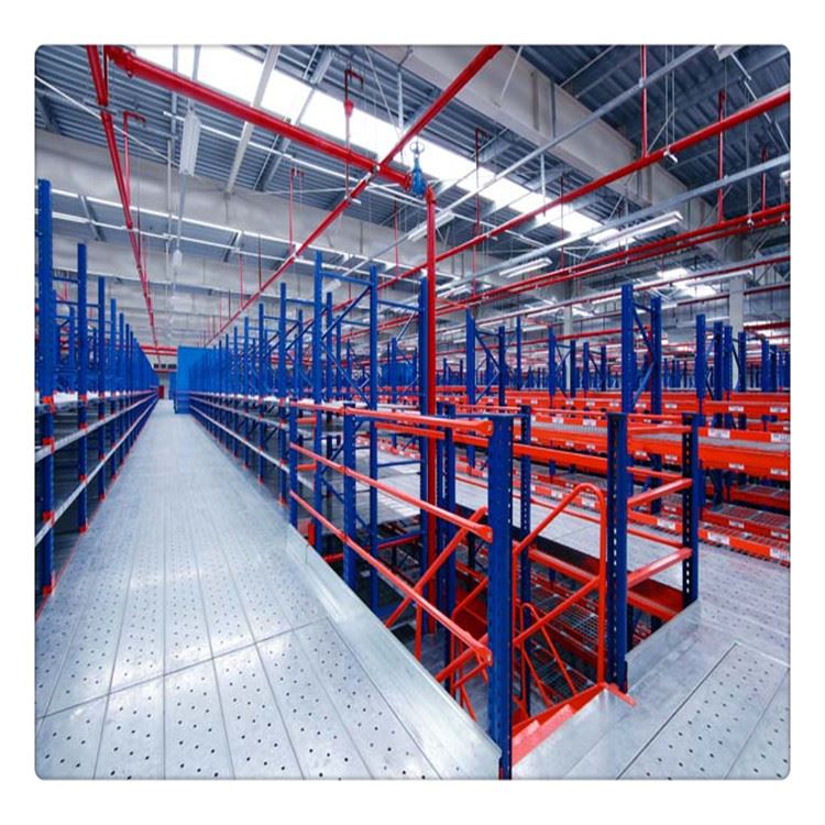 Racking Urlár Mezzanine Cruach Ard-Acmhainne Bua Le haghaidh Stóráil Stórais